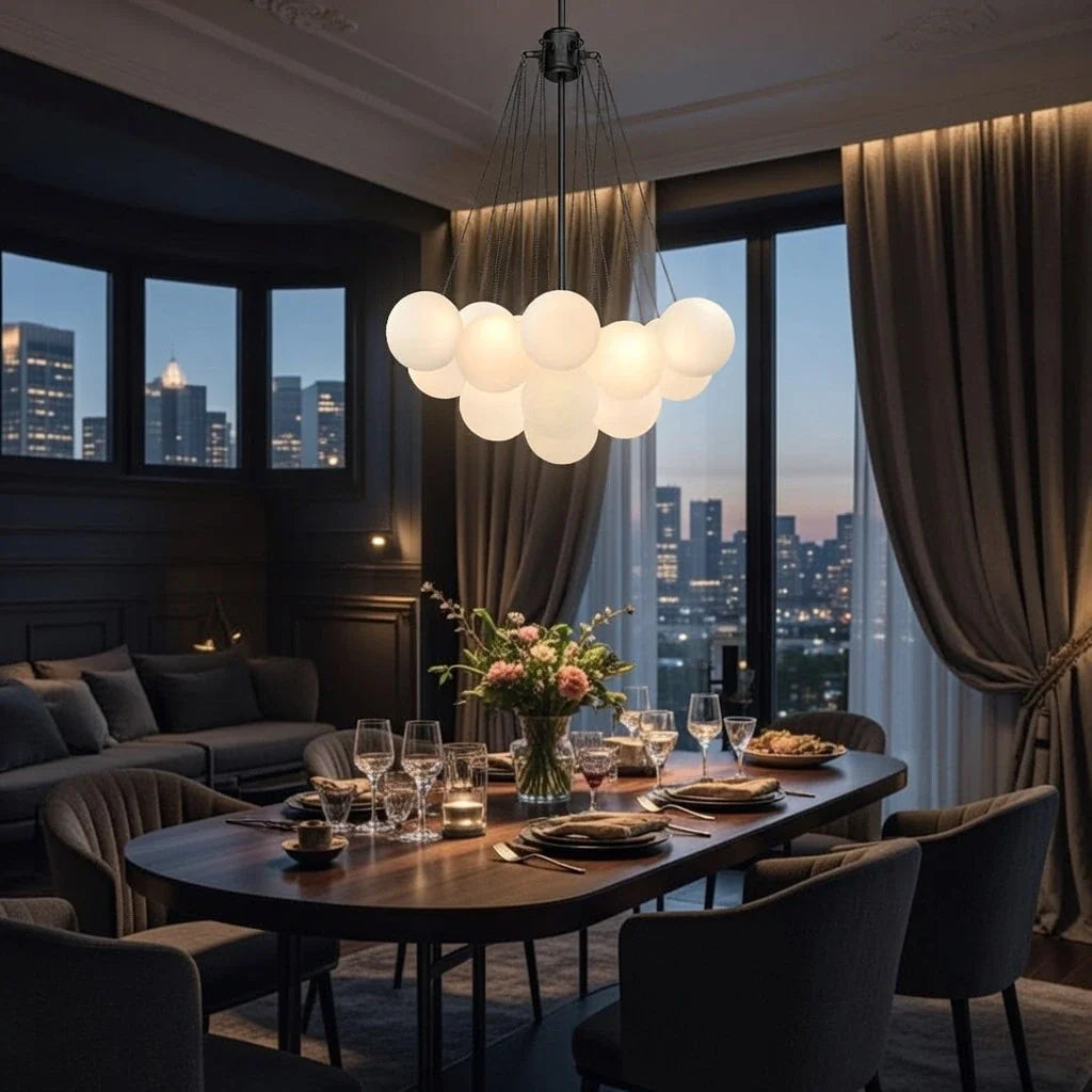 Jem Sculptural Glass Bubble Chandelier