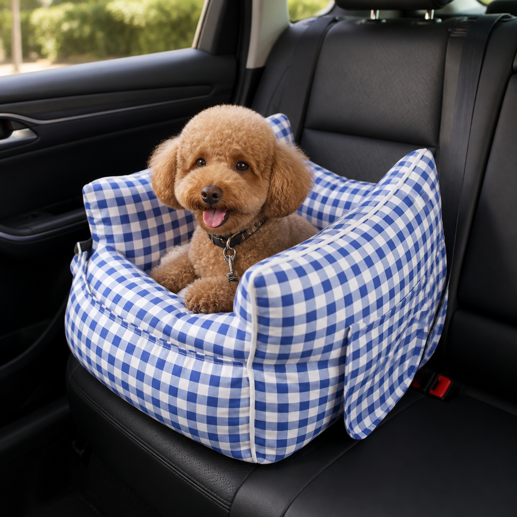 DogBedHouse Breathable Polyester Travel Carrier (Safety Hook & Car Seat Fit)