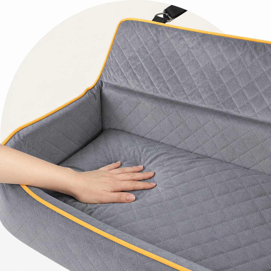 DogBedHouse Thick Padded & Washable Booster Dog Car Seat (Detachable Cover)