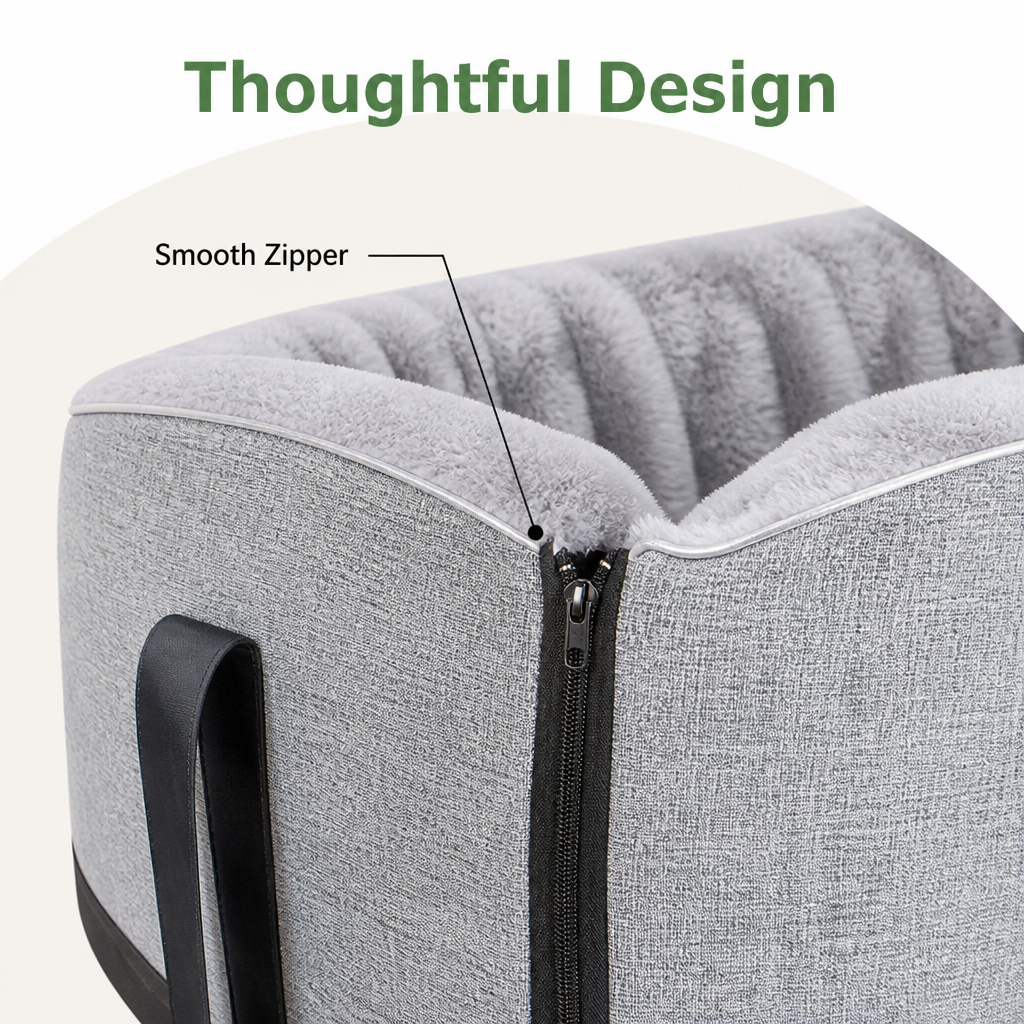 DogBedHouse Plush Polyester & Safety Buckles Booster Car Seat