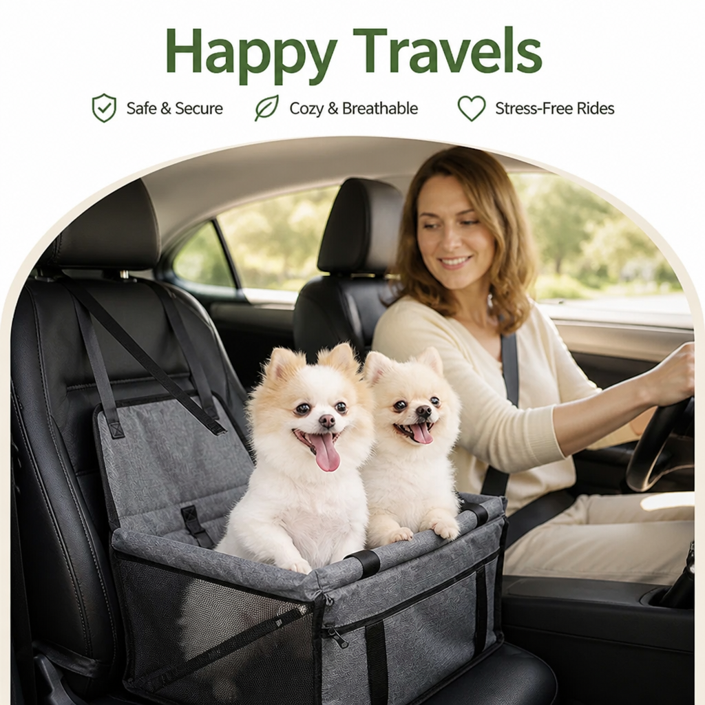 DogBedHouse Foldable Breathable Mesh Car Booster Seat