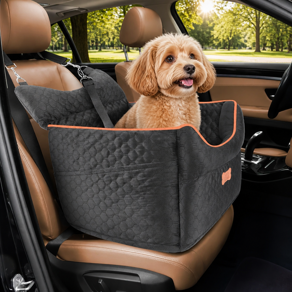 DogBedHouse Elevated Removable & Washable Car Booster Seat