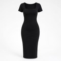 Women's Square Neck Bodycon Dress | Short Sleeve | Summer Casual | Comfortable Fit