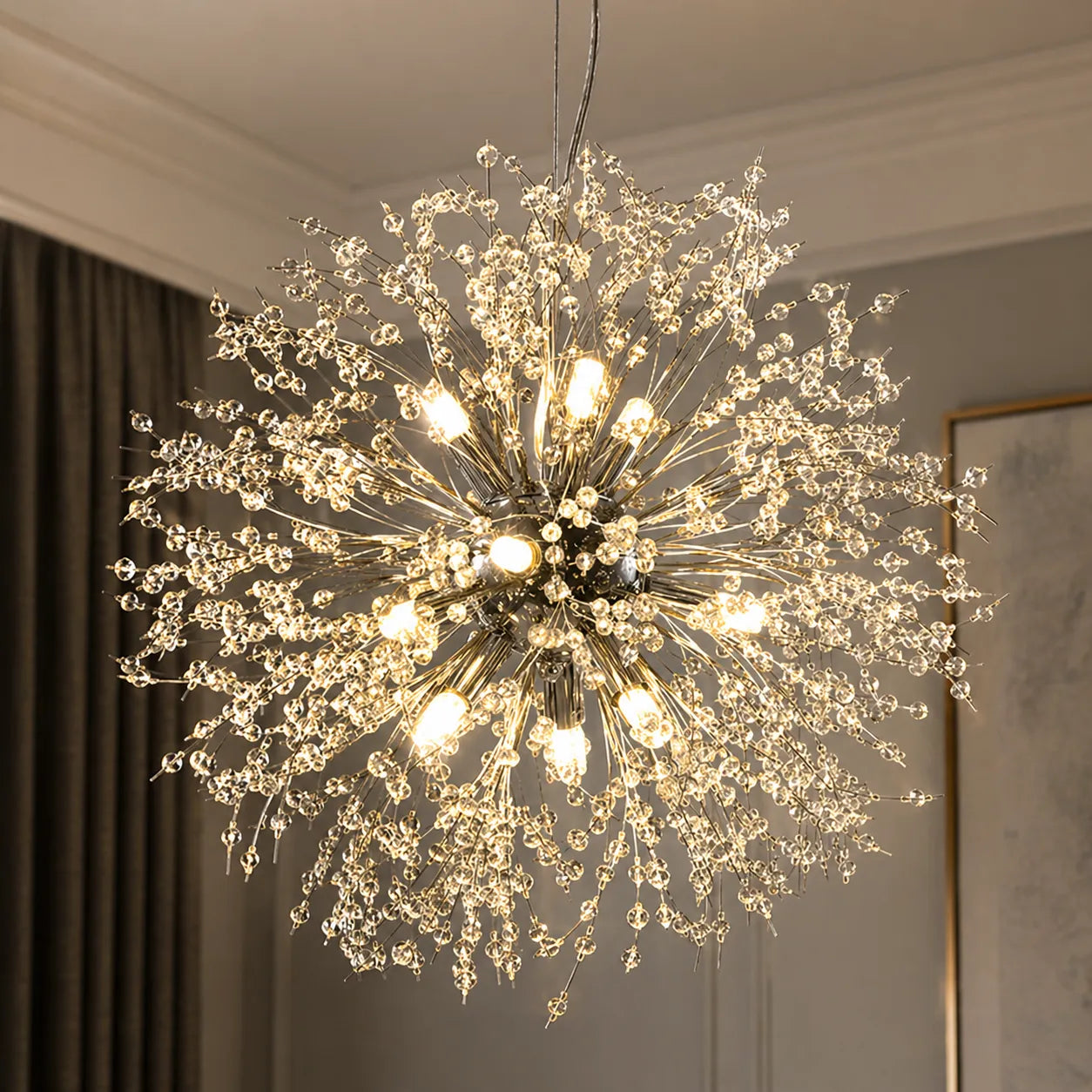 Gilda 9-Light Crystal Sputnik Chandelier