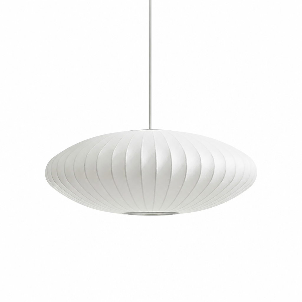 Pendant Light | Modern Wabi-Sabi Silk Shade | E27 Socket & Dimmable Compatible | Adjustable Height