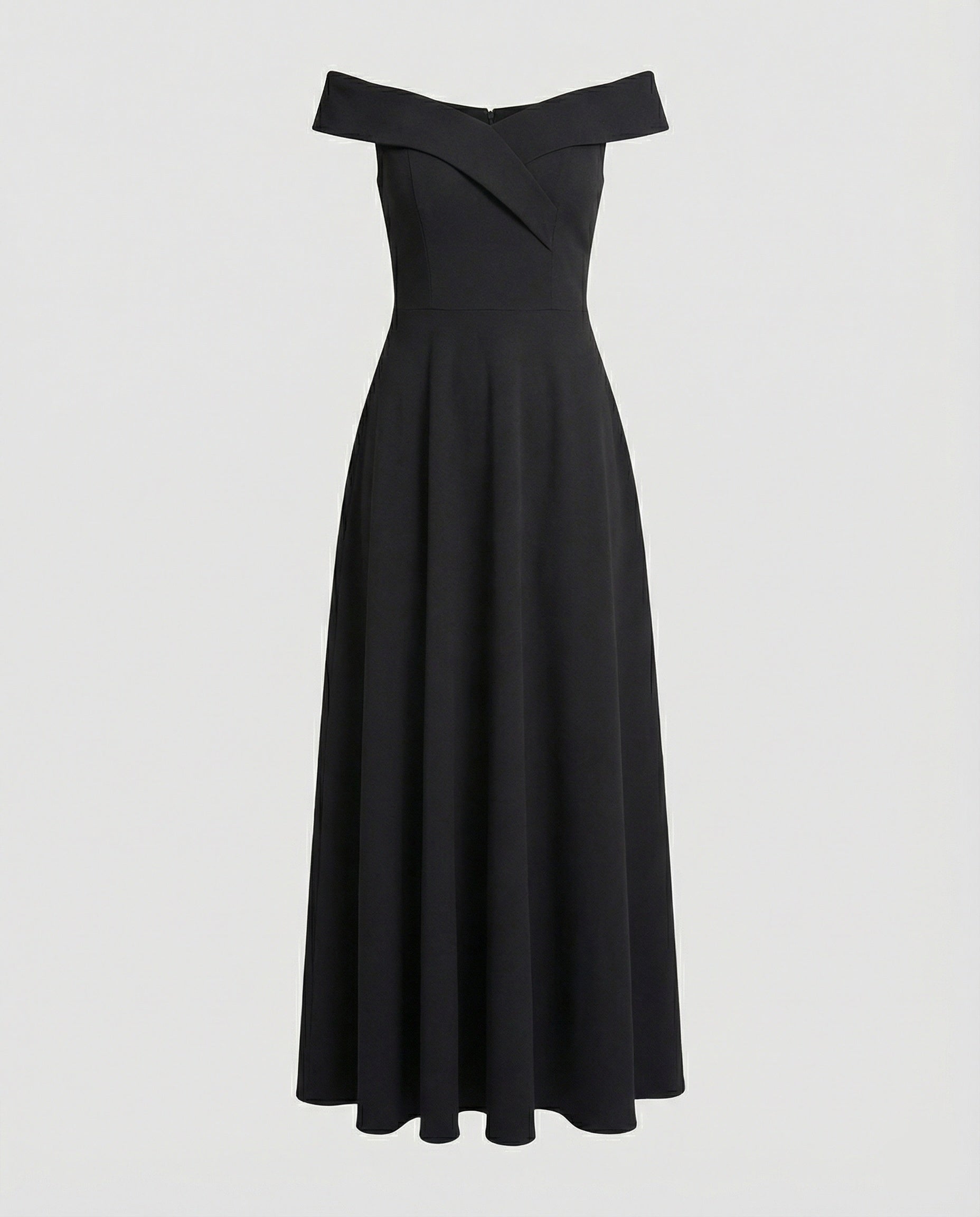 Women's Evening Dress | Polyester | Off-Shoulder Tailored Long Silhouette | Comfortable Fit