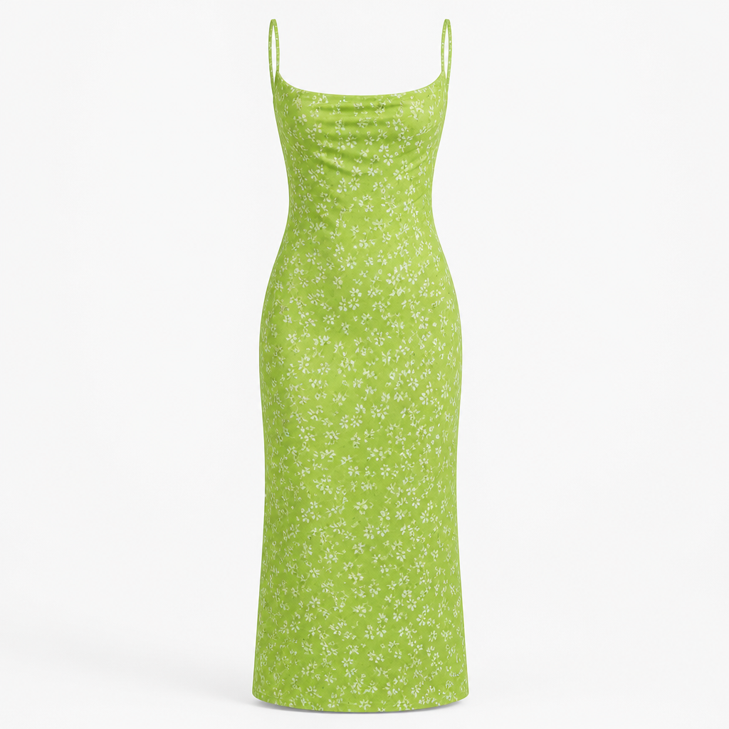 Floral Slim-Fit Backless Sundress