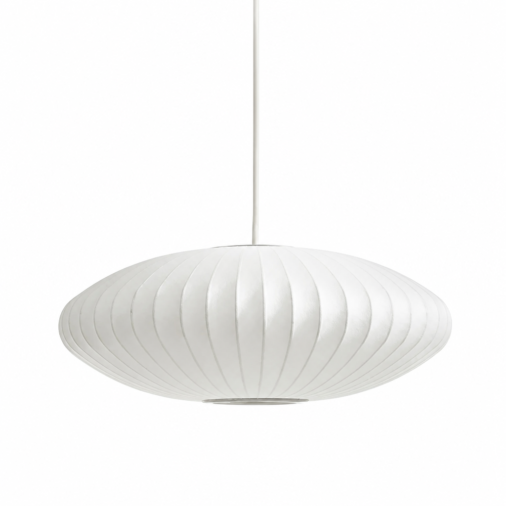 Pendant Light | Modern Wabi-Sabi Silk Shade | E27 Socket & Dimmable Compatible | Adjustable Height