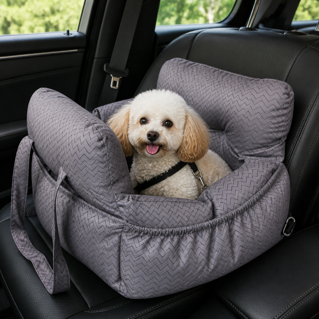 DogBedHouse Breathable Polyester Travel Carrier (Safety Hook & Car Seat Fit)