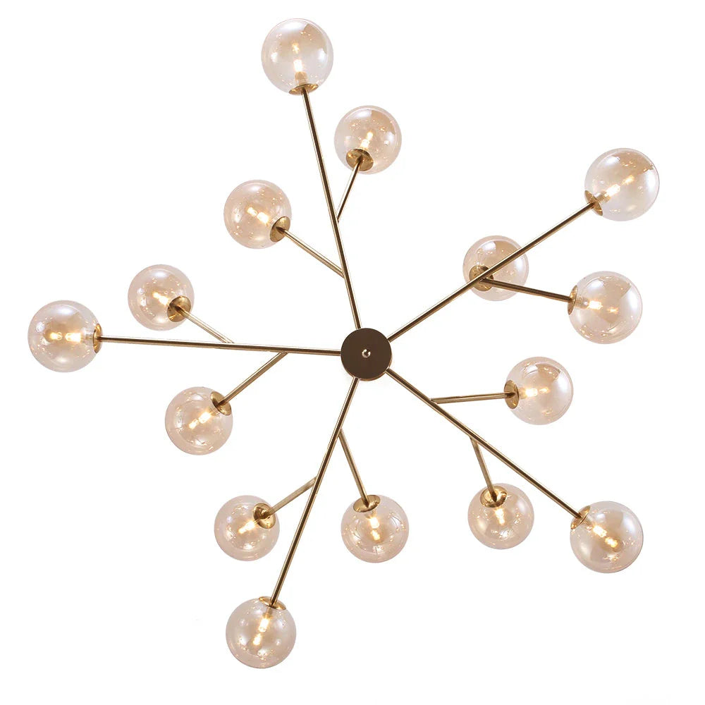 Zinnia 15-Light Mid-Century Bubble Chandelier