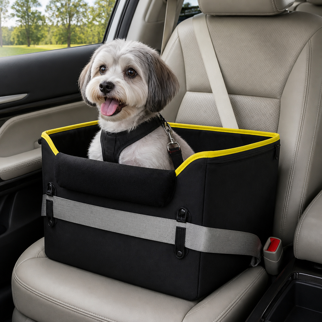 DogBedHouse Patent Safe Buckles & Clip-On Leash Booster Seat