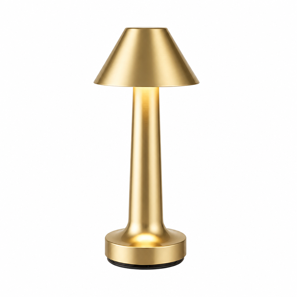 Wireless Table Lamp | Retro Dimmable Design | Metal Rechargeable | Cozy Ambient Lighting