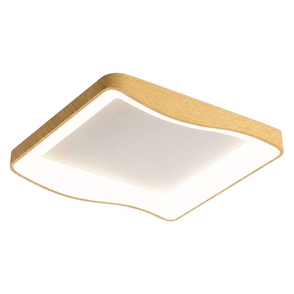 LED Ceiling Light | Modern Wood Grain Design | Dimmable & Tricolor | Bedroom Living Dining
