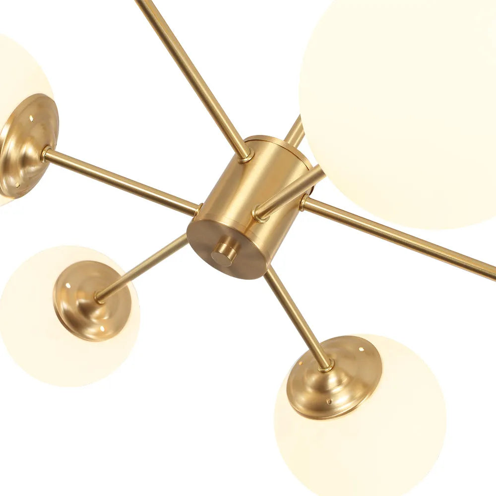 Yvonne Mid-Century Bubble Glass Sputnik Chandelier
