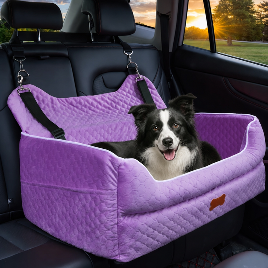 DogBedHouse Thick Padded Dog Booster Seat (Removable & Washable Cover)