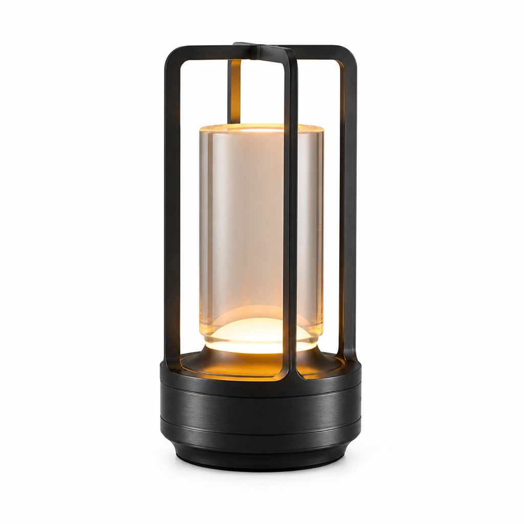 Table Lamp | Touch Sensor LED Color-Changing | Acrylic & Aluminum, USB Rechargeable Night Light