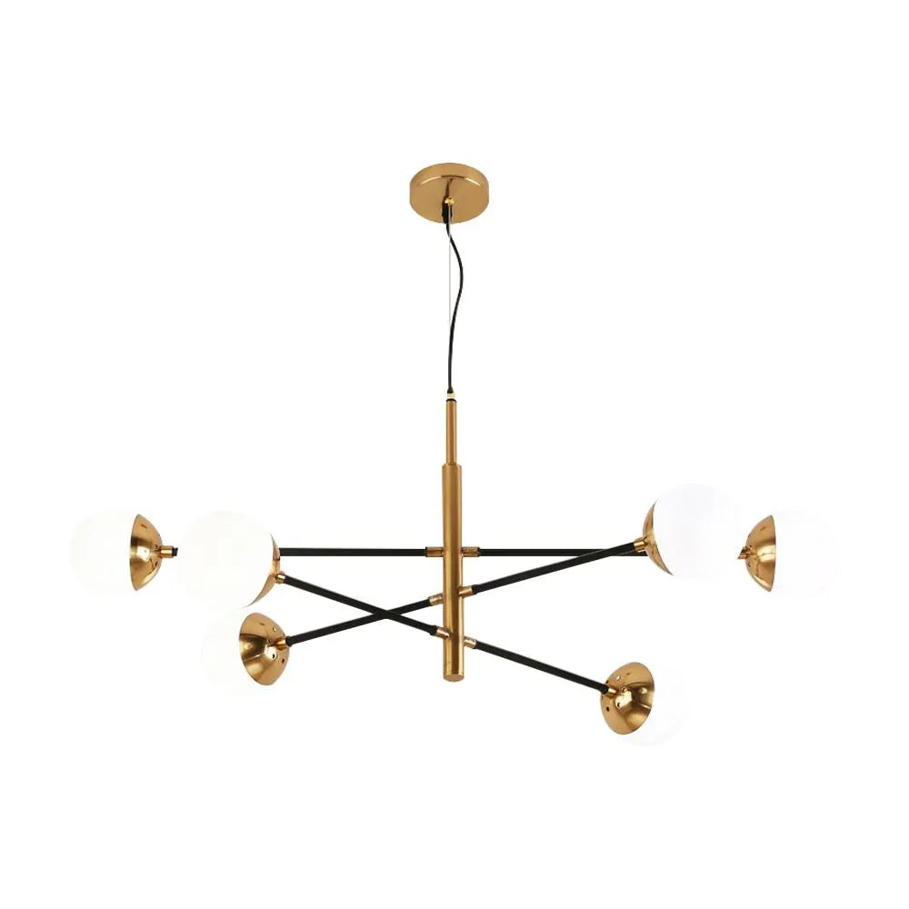 Elise Mid-Century Glass Globe Sputnik Chandelier