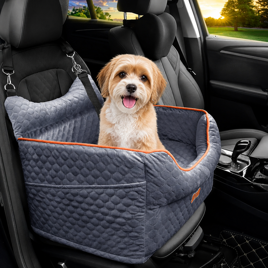 DogBedHouse Elevated Removable & Washable Car Booster Seat