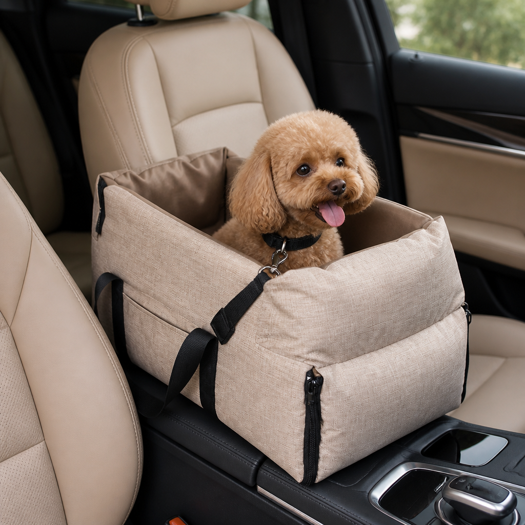 DogBedHouse Waterproof & Washable Pet Car Booster (Safety Tether)