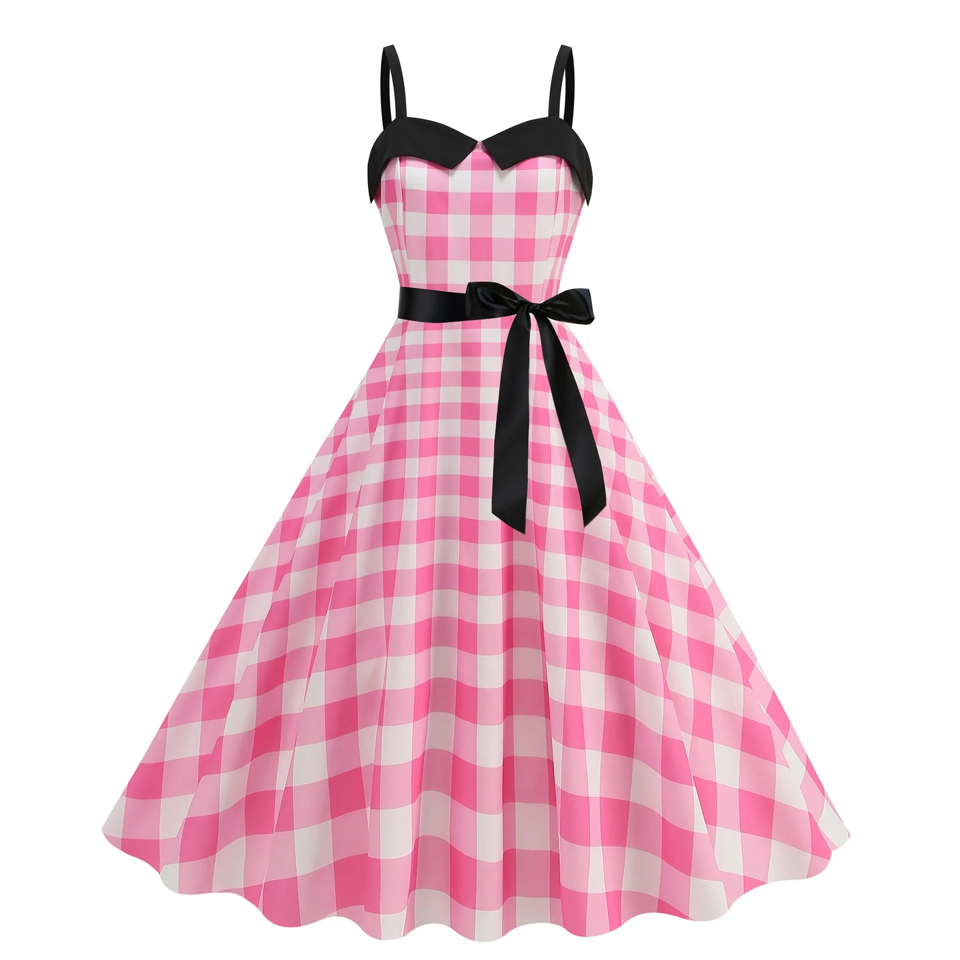 Elegant Women Polka Dot Dress Summer Hepburn 1950s 60s Vintage Sexy Halter Rockabilly Retro Party Office Dresses 2026 Robe Pinup