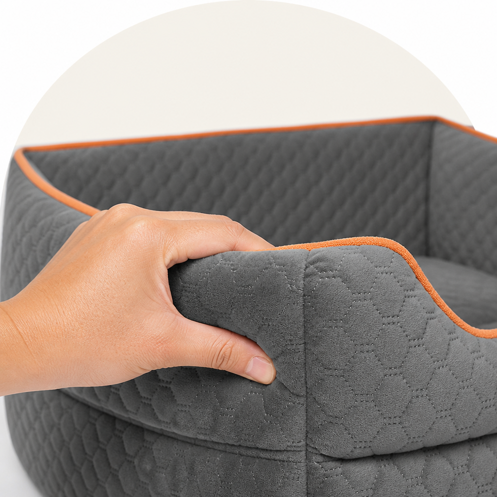 DogBedHouse Thick Padded Dog Booster Seat (Removable & Washable Cover)