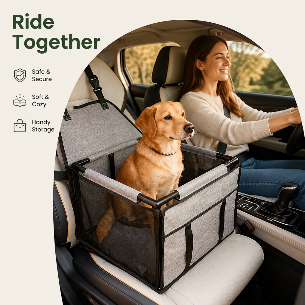 DogBedHouse Seat-Belted Removable Cushion Booster Seat