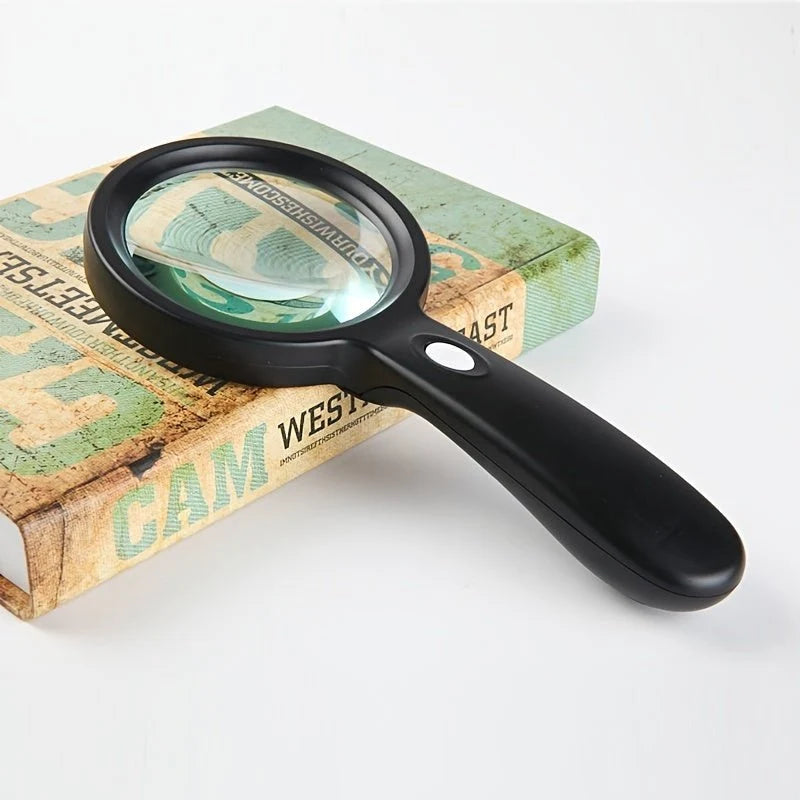 10X LED Handheld Magnifier with Illumination | Crystal Clear View | Comfortable Grip | DetailGlow