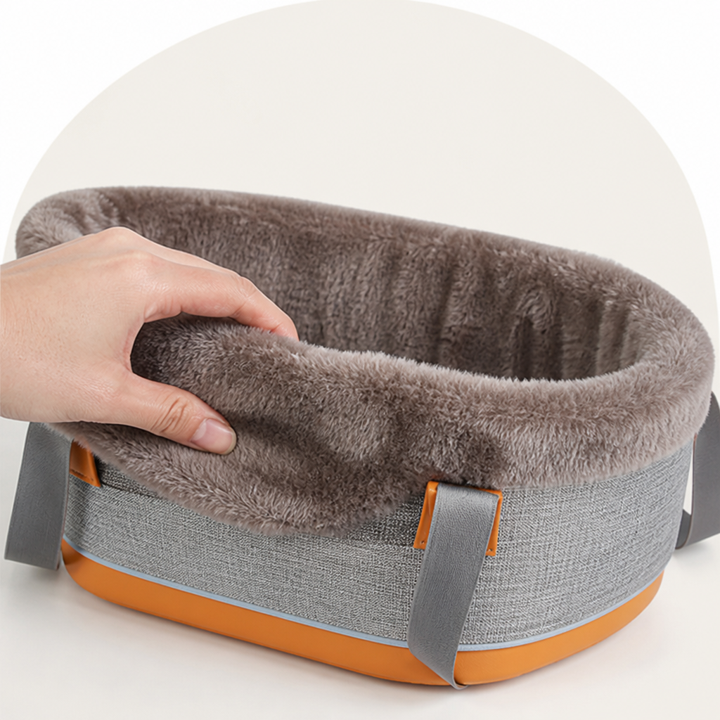 DogBedHouse Polyester Armrest Nest & Organizer Pet Car Seat (Center Console Fit)