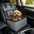 DogBedHouse Foldable & Stable Linen Fabric Car Booster Seat (Front Seat)