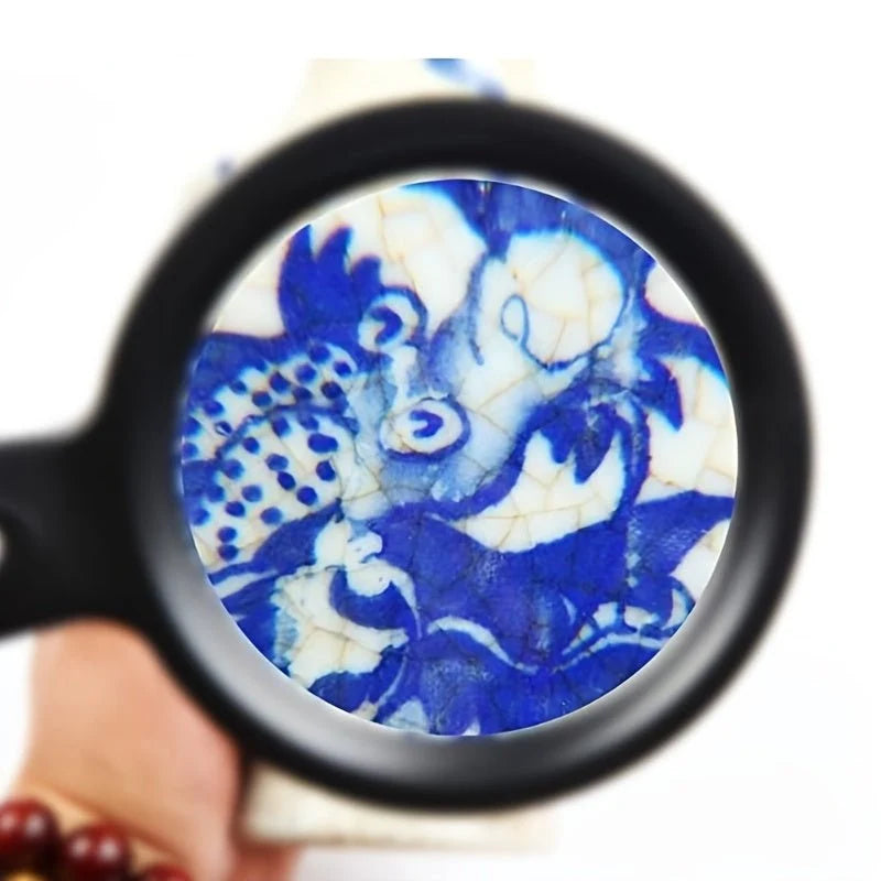 10X LED Handheld Magnifier with Illumination | Crystal Clear View | Comfortable Grip | DetailGlow
