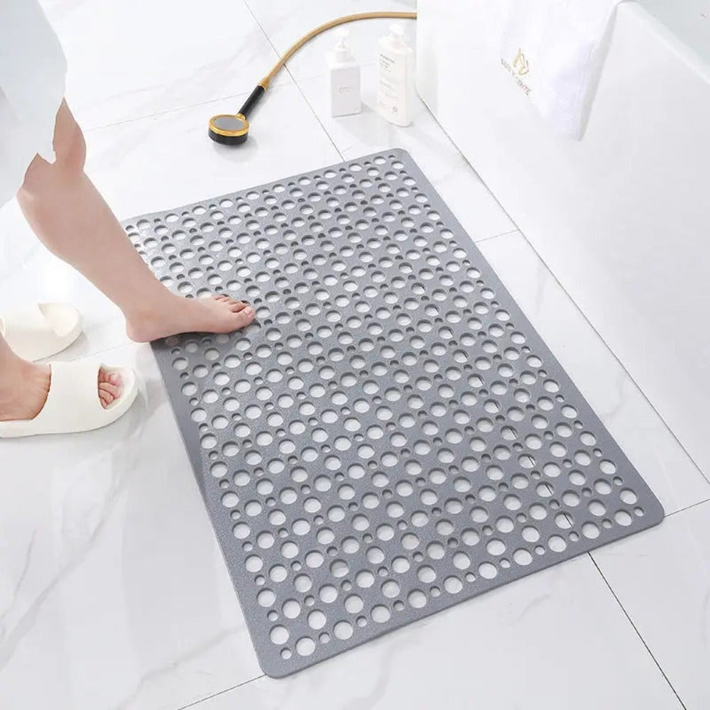 Antibacterial Shower Mat with Suction Cups – Non-Slip for Secure Standing