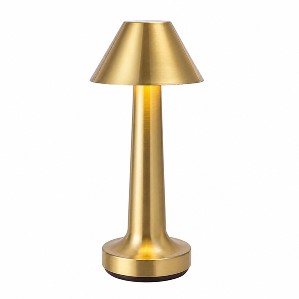 Wireless Table Lamp | Retro Dimmable Design | Metal Rechargeable | Cozy Ambient Lighting