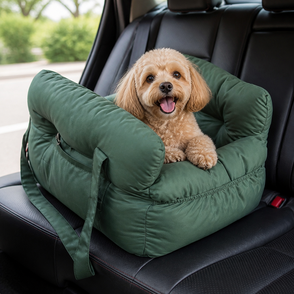 DogBedHouse Breathable Polyester Travel Carrier (Safety Hook & Car Seat Fit)
