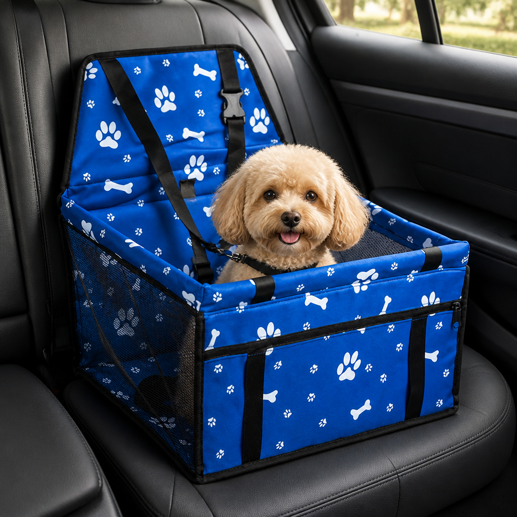 DogBedHouse Adjustable Safety Strap Dog Car Seat (Foldable)