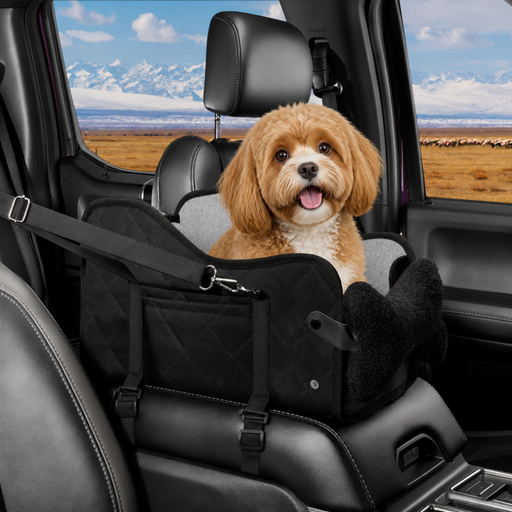 DogBedHouse Breathable Mesh & Safety Harness Dog Car Seat