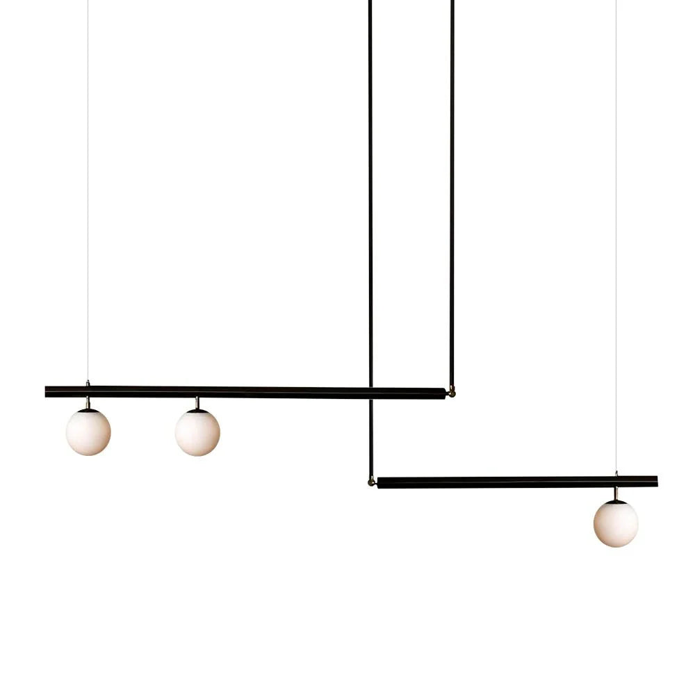 Zadie Linear Glass Globe Chandelier