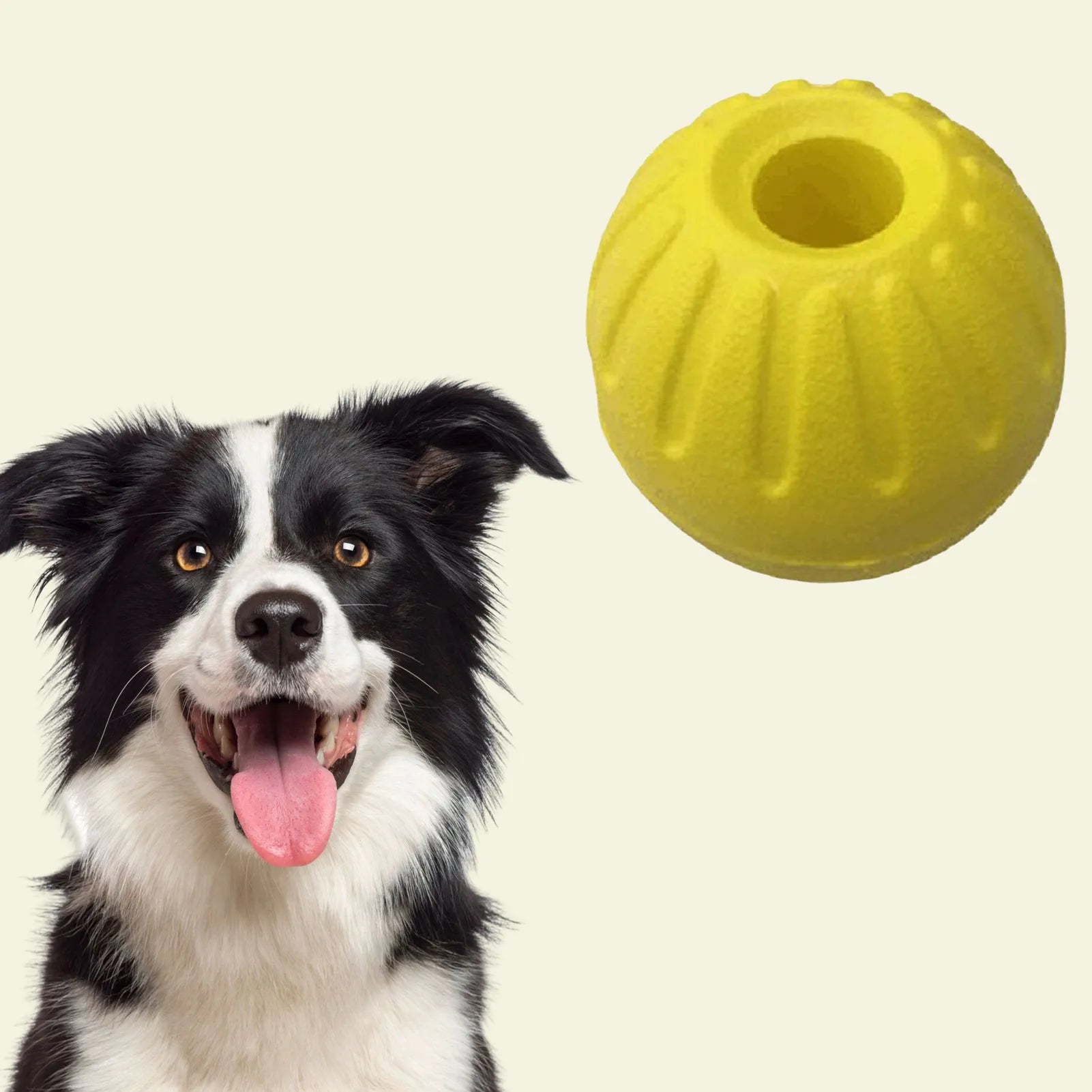 Indestructible Solid-Core Dental-Cleaning Dog Chew Ball