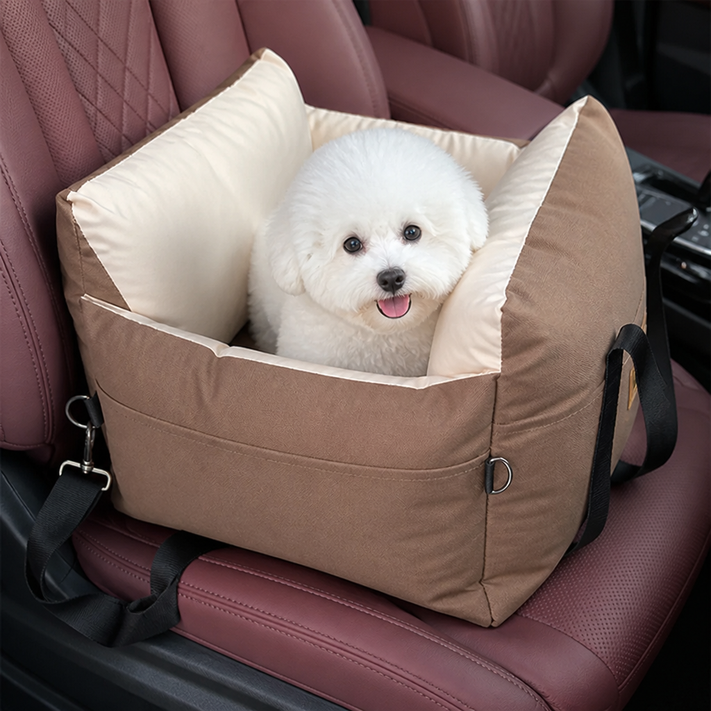 DogBedHouse Integrated Safety Belt & Washable Pet Car Seat (Universal)
