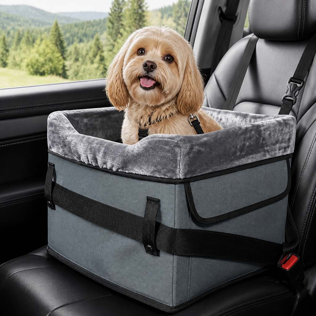 DogBedHouse Clip-On Safety & Adjustable Dog Car Seat