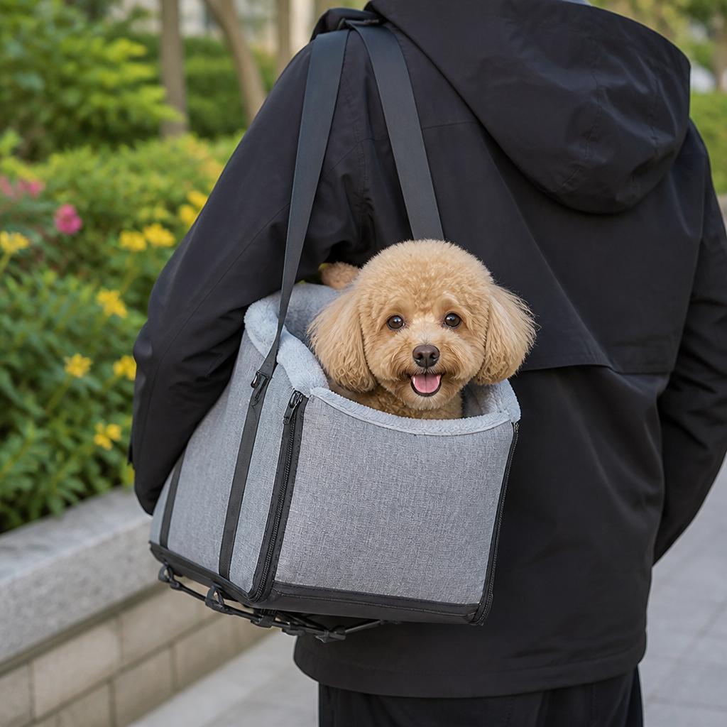 DogBedHouse Plush Polyester & Safety Buckles Booster Car Seat