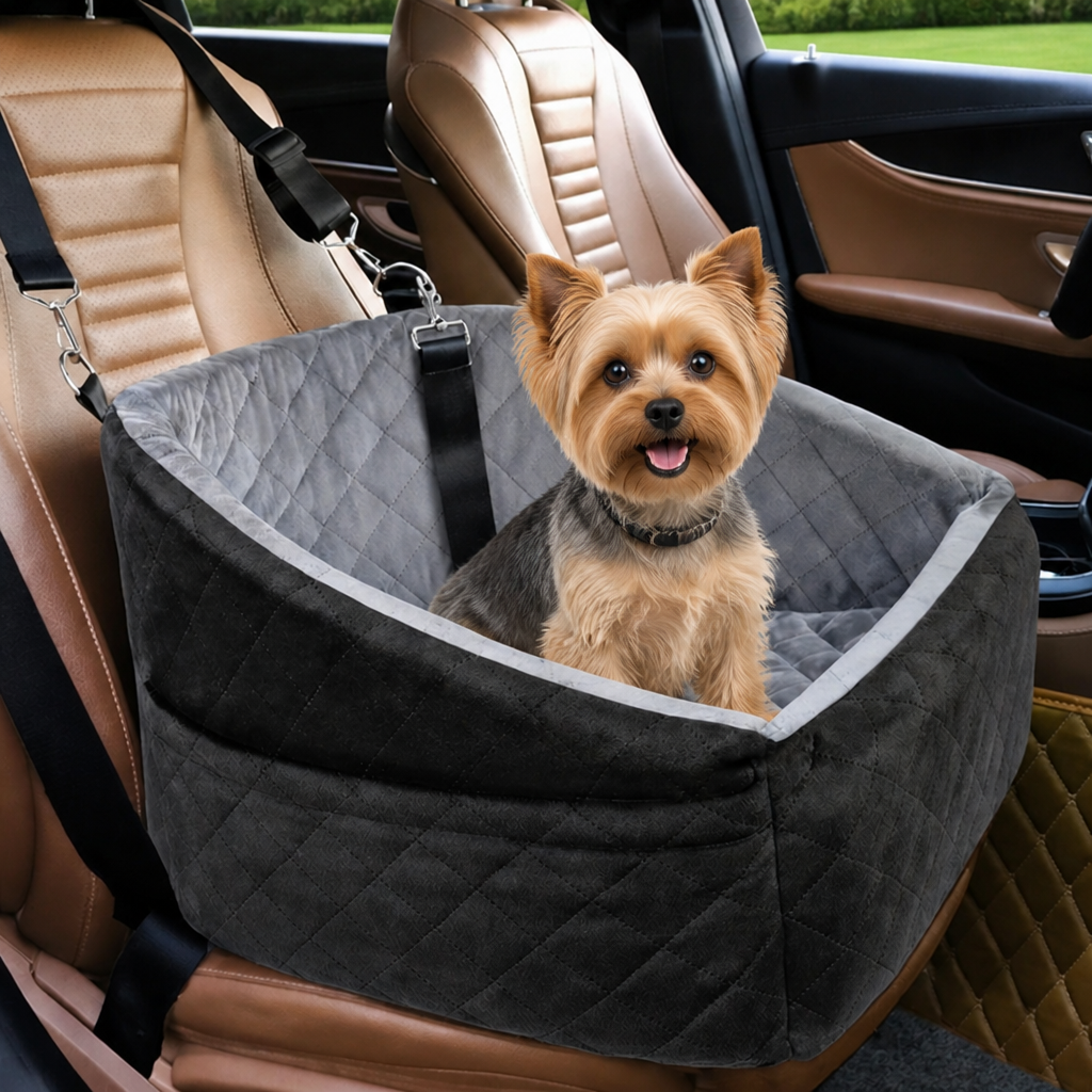 DogBedHouse Washable Plush & Non-Slip Car Seat Booster