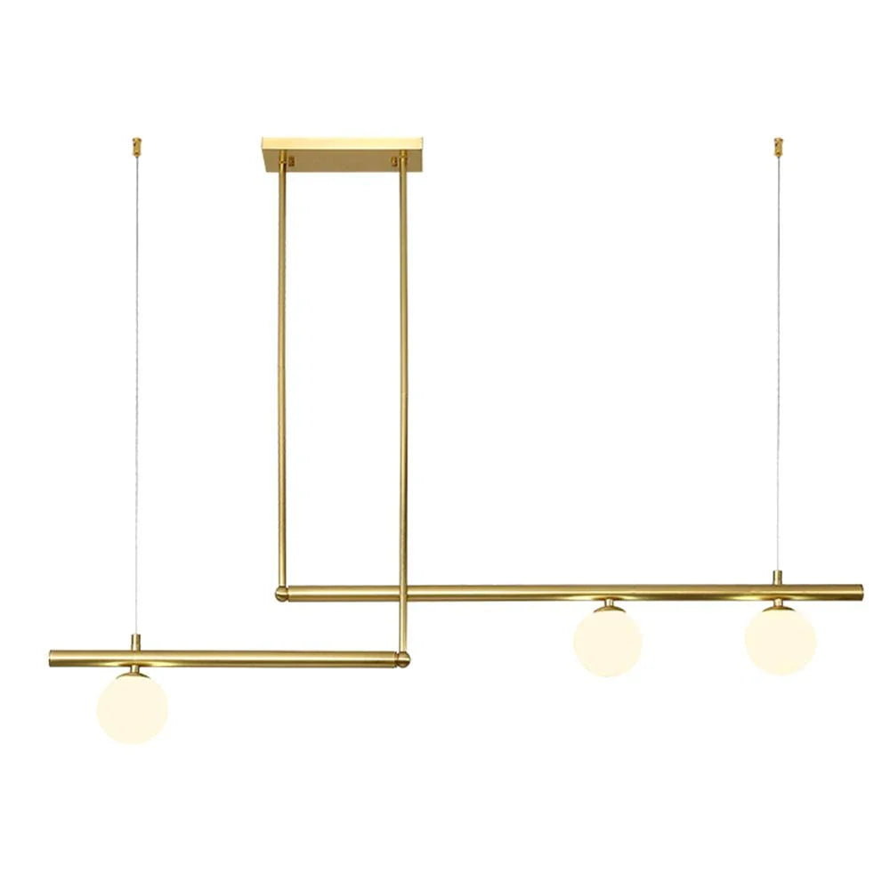 Zadie Linear Glass Globe Chandelier