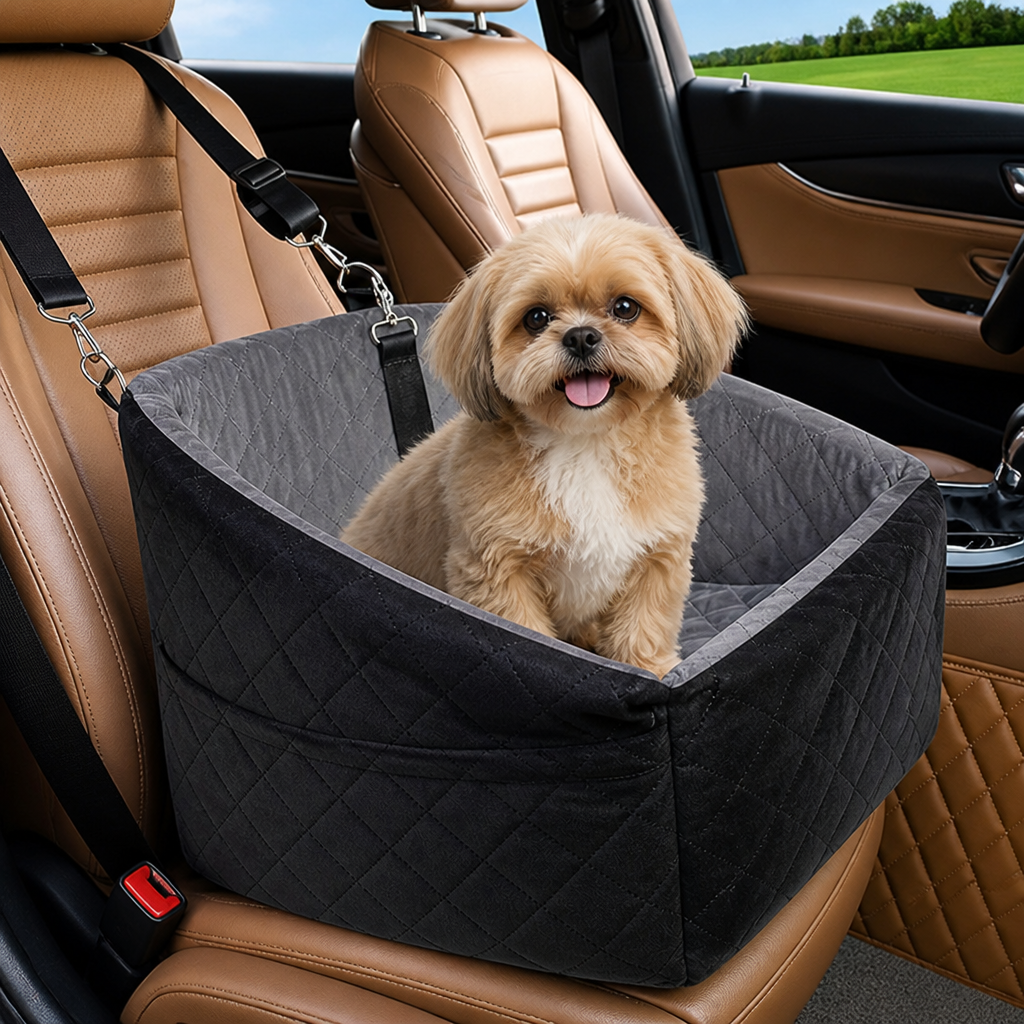 DogBedHouse Detachable & Washable Safety Belt Car Booster Seat