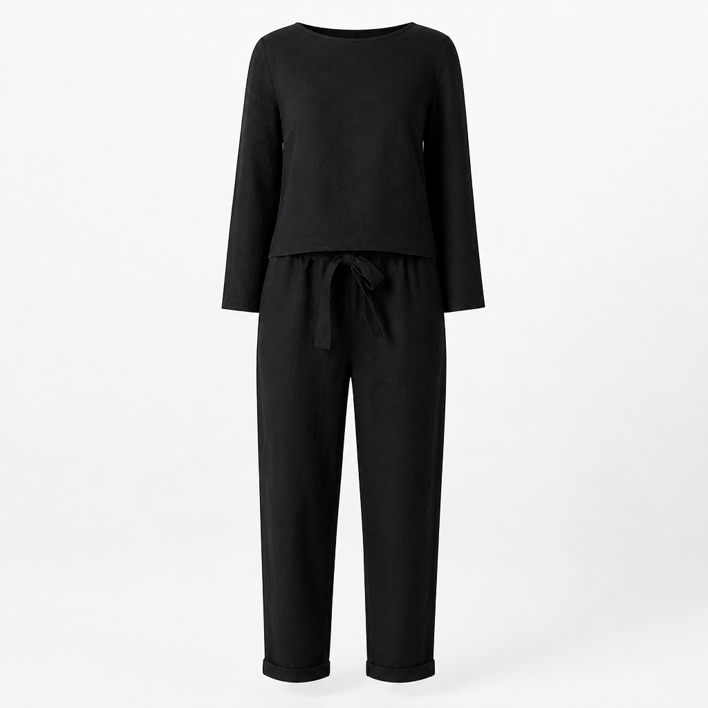 Women's Linen Jumpsuit Set | Relaxed Fit | Eco-Friendly Coordinated Top & Pants | Summer Outfit, Holiday Outfit
