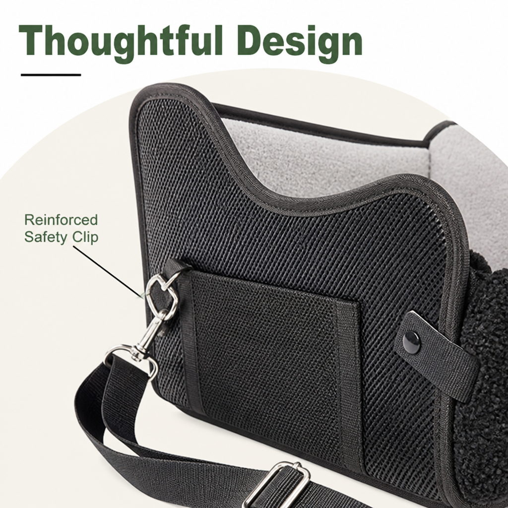 DogBedHouse Breathable Mesh & Safety Harness Dog Car Seat