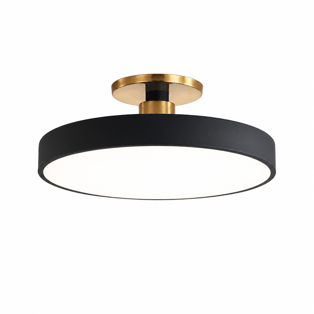 Runde LED-Deckenleuchte | Nordisches Minimalistisches Design | 30 cm Acryl-Diffusor | Energieeffizient