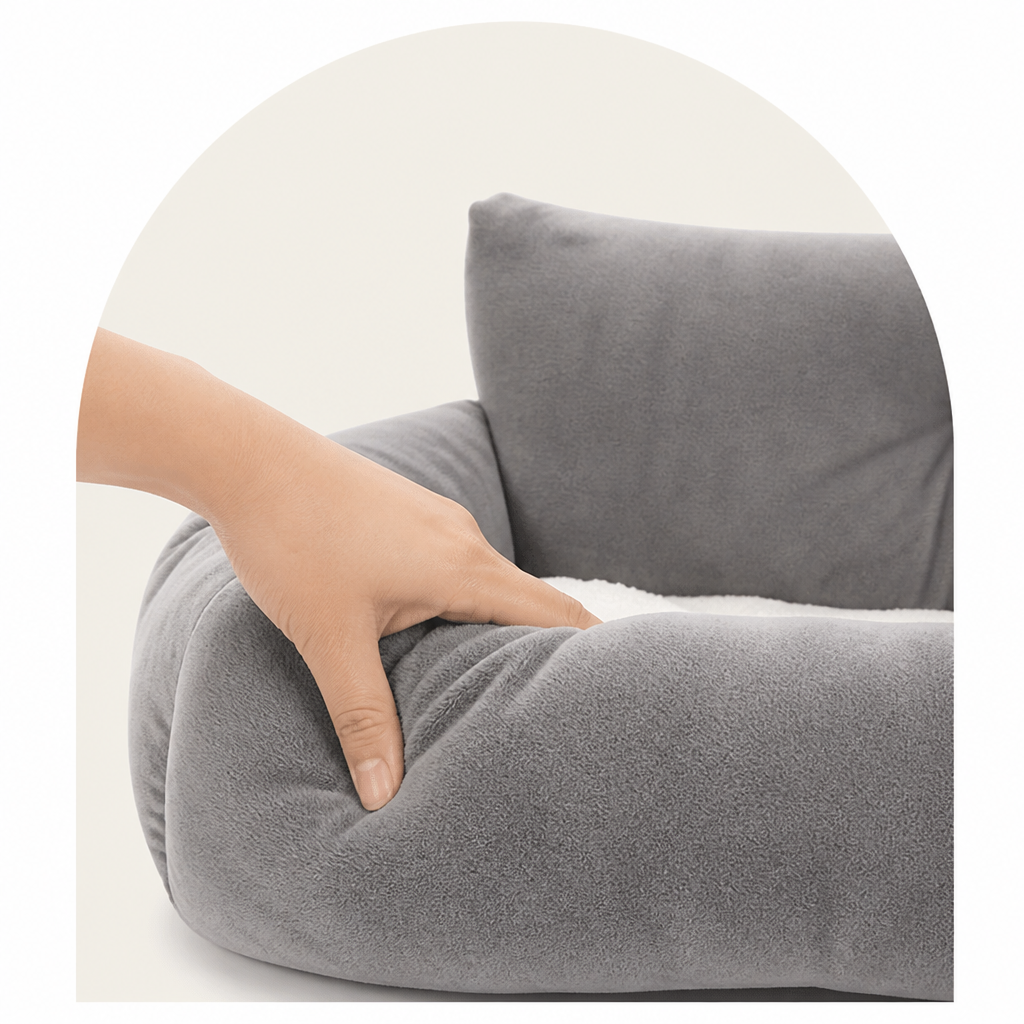 DogBedHouse Cushioned Plush Washable Car Seat Cover (Foldable Hammock)