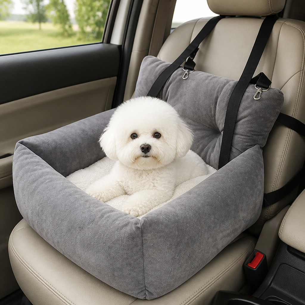 DogBedHouse Cushioned Plush Washable Car Seat Cover (Foldable Hammock)