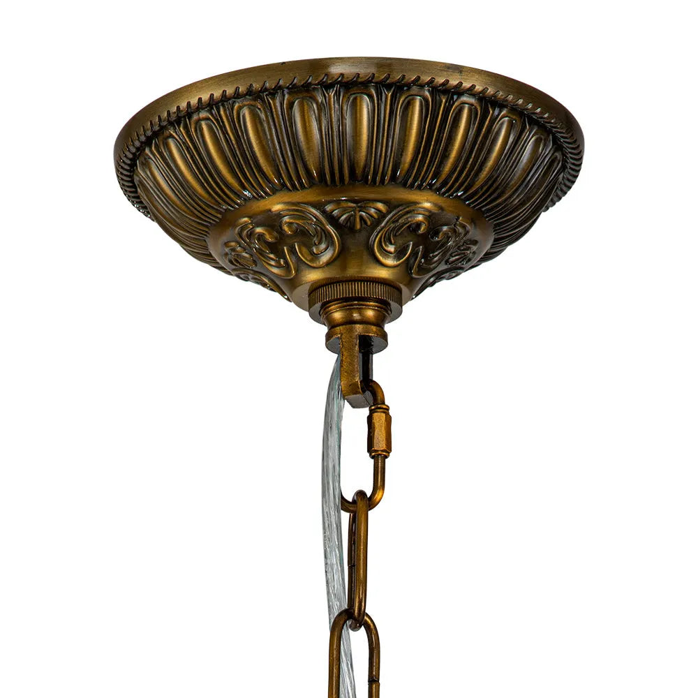 Vera Vintage Antiqued Globe Crystal Chandelier Light