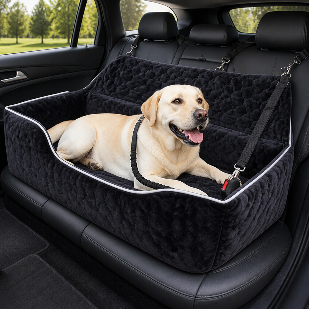 DogBedHouse Large Washable & Tethered Dog Car Seat